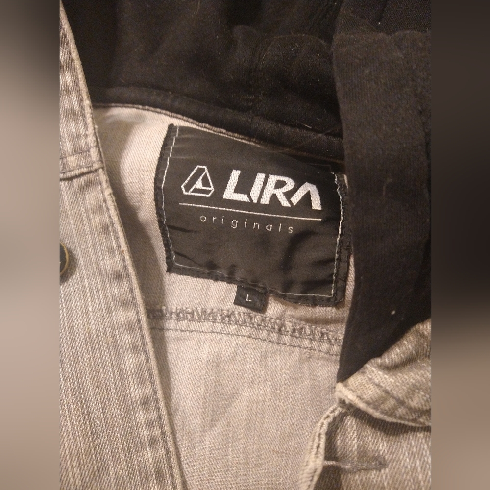 Lira originals hooded jacket with denim vest